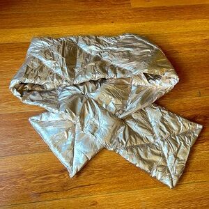 Rose gold, puffer scarf